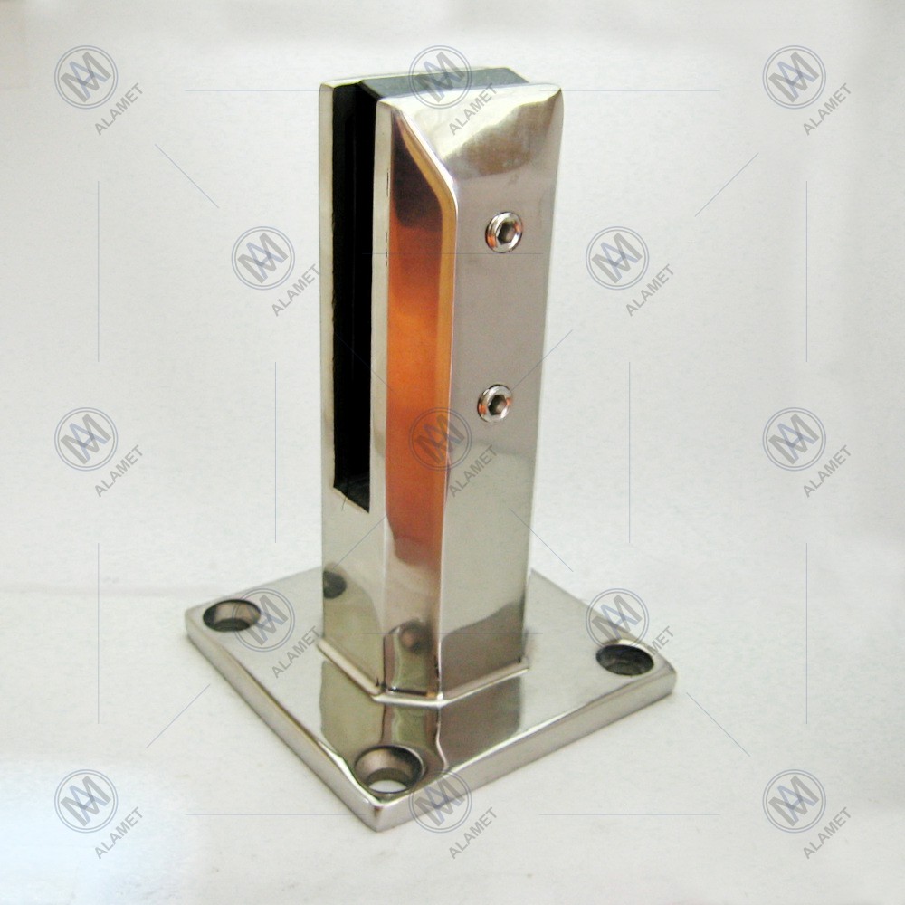 Стеклодержатель напольный квадратный SP1006 H160 mm AISI 304